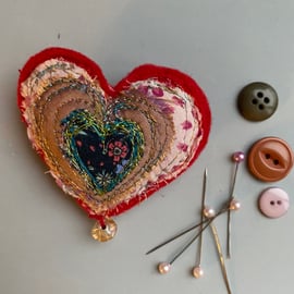 Love heart brooch