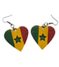 Senegalese flag earrings, love Senegal, loveheart jewellery, african queen. - Image 2