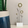 Letterbox Wire & Crochet Flowers - Olive