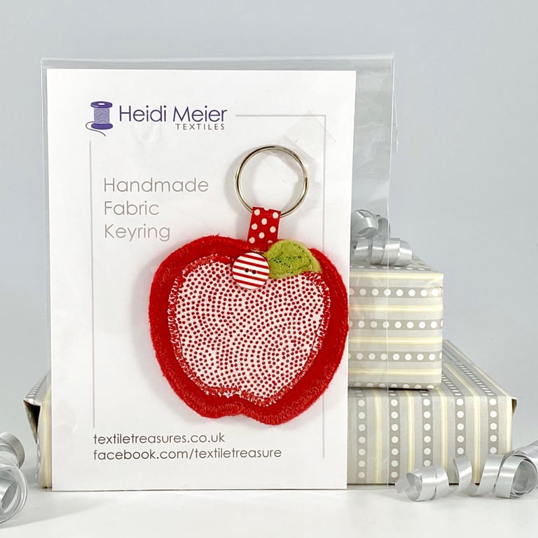 Apple felt keyring - teacher thank you gift