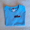 Train T-shirt, age 1-2 years, hand embroidered
