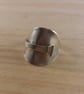 Upcycled Silver Plated Square Wrap Saddle Spoon Ring (SPR102510)