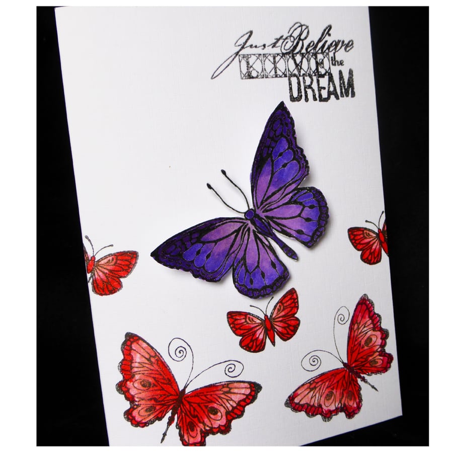 Purple Live the Dream Butterflies (GEN362)