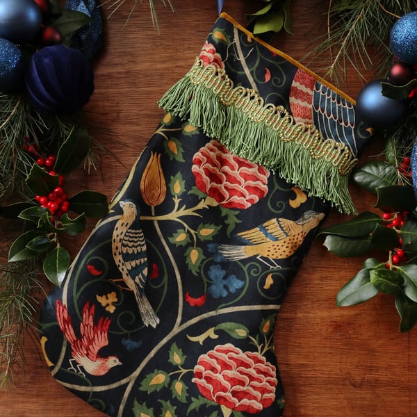 William Morris Christmas Stocking Seasons By May Green