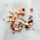 Yellow, amber and gold bead assortment