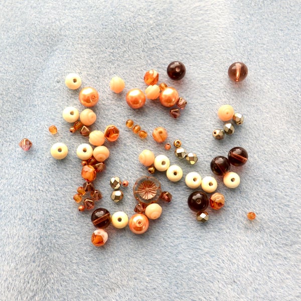 Yellow, amber and gold bead assortment