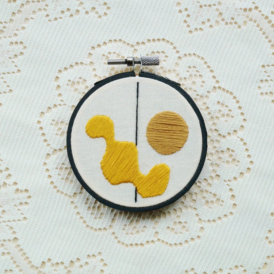 Chaos Theory Abstract No.13 - Yellow Mini Mood Abstract Art Piece