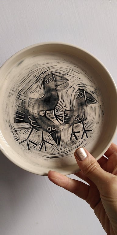 Ceramic Crow Dish - SUPER SECONDS