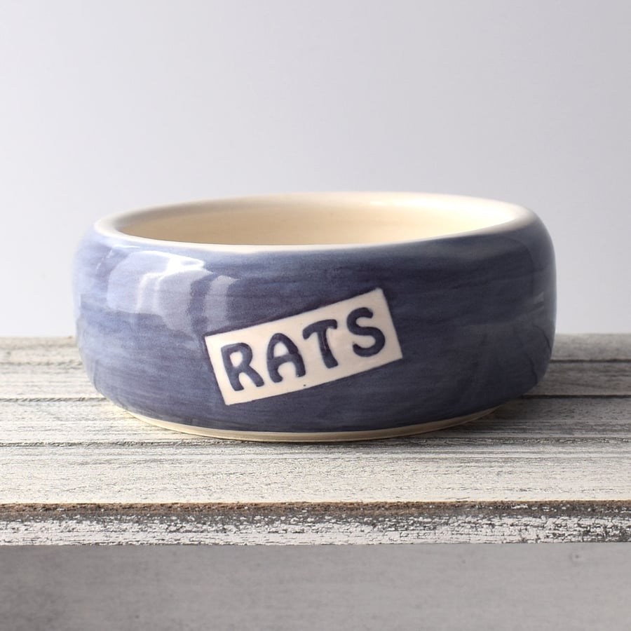 A177 Pet rat bowl RATS (UK postage free)