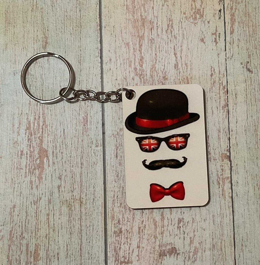 MDF Keyring for Father's Day, Birthday or Just Because - approx 6x4cm