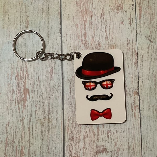 MDF Keyring for Father's Day, Birthday or Just Because - approx 6x4cm