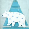 Ceramic Polar Bear (with Star) Decoration
