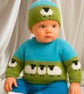 Knitting Pattern Baby Sheep and Sky Jumper & Hat DK Unisex 0-18 Months. Digital - Image 4