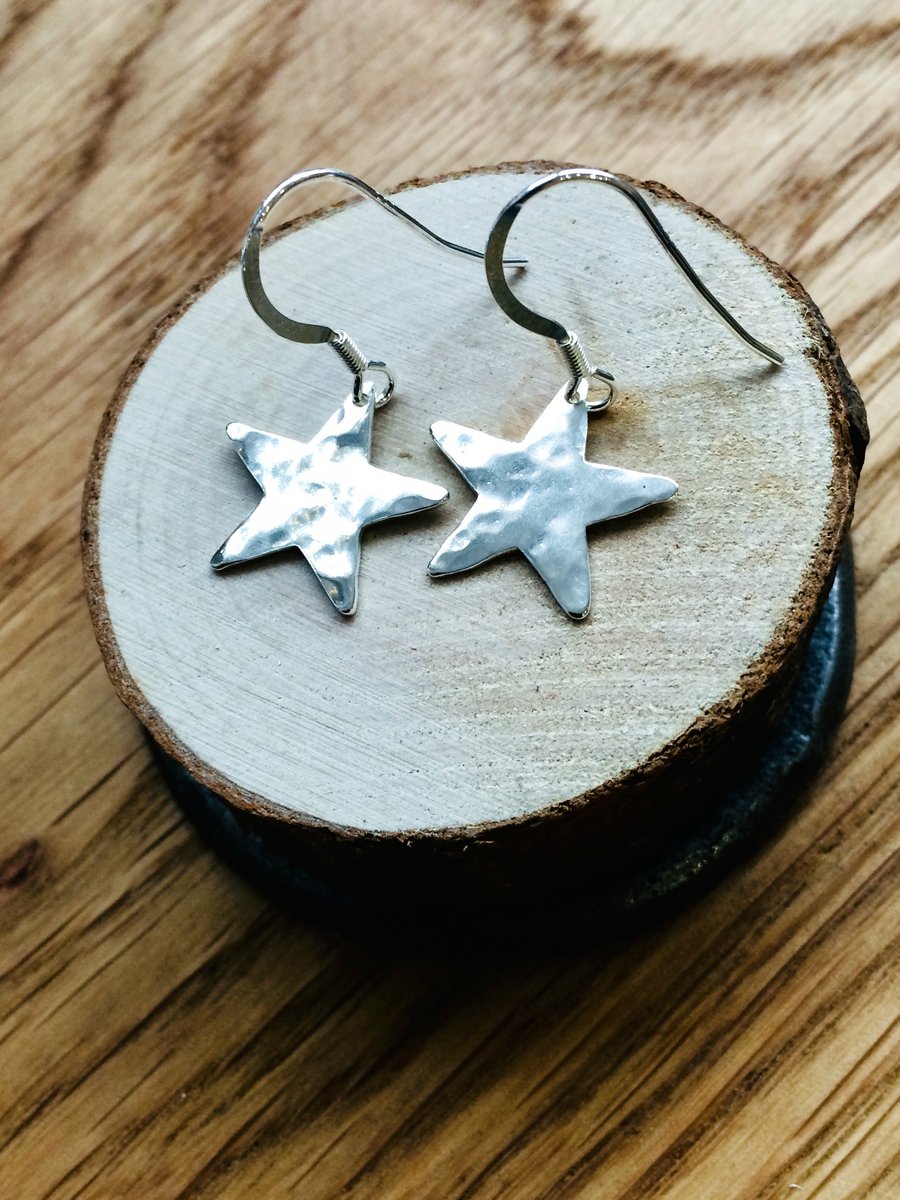 Shine Bright - silver earrings - star - jewellery - earrings - handmade - gift