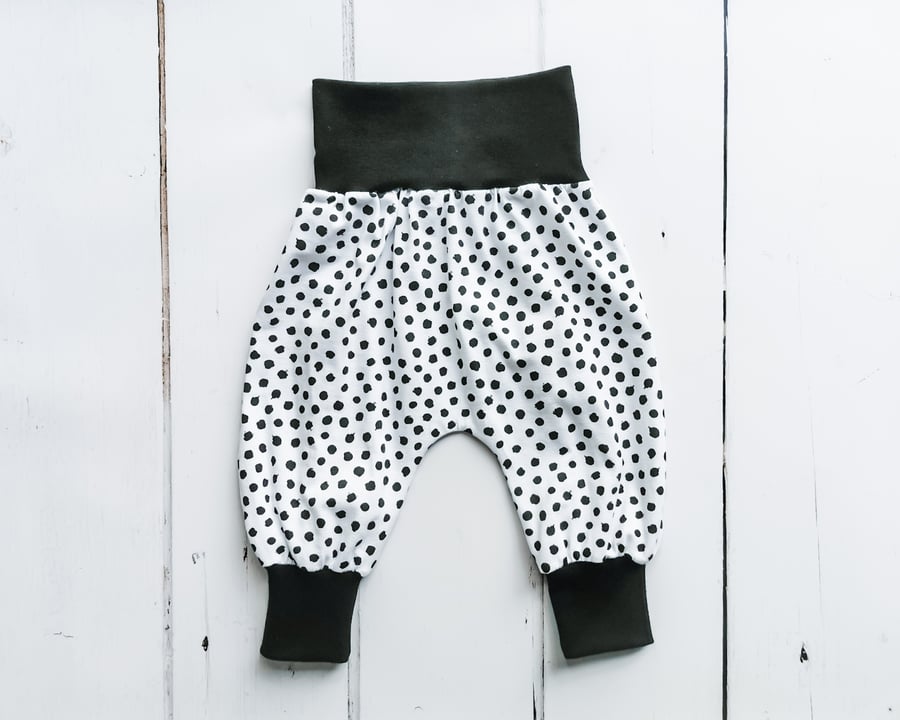 harem pants, baby clothes, baby gift, monochrome baby clothes