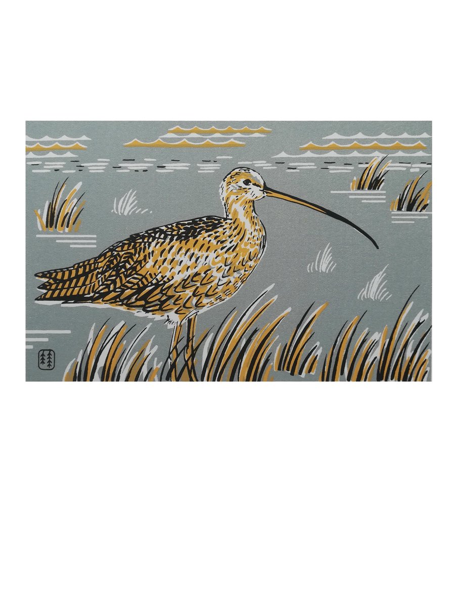 Curlew screenprint