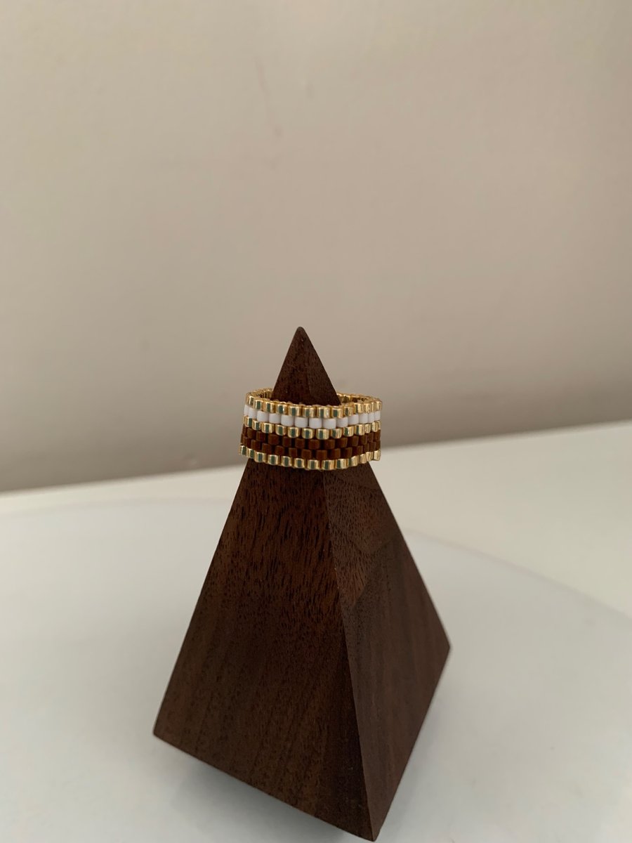 Functional and modern beaded ring