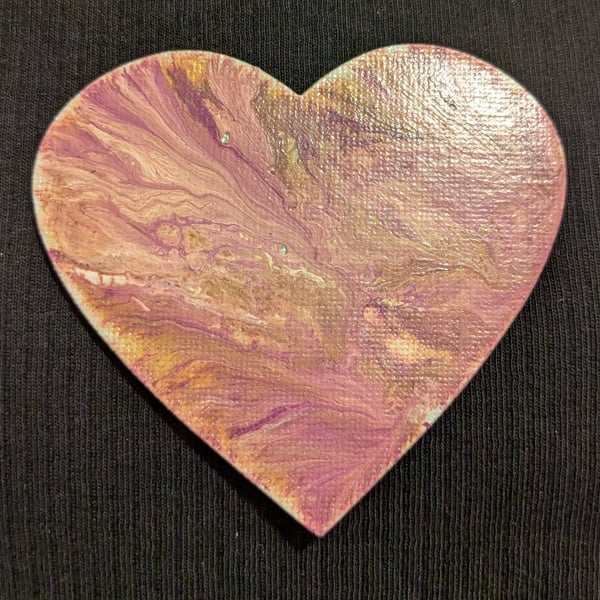 Heart Magnet in Pinks