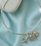 Sterling Silver Sea Glass Charm Bangle - Image 3