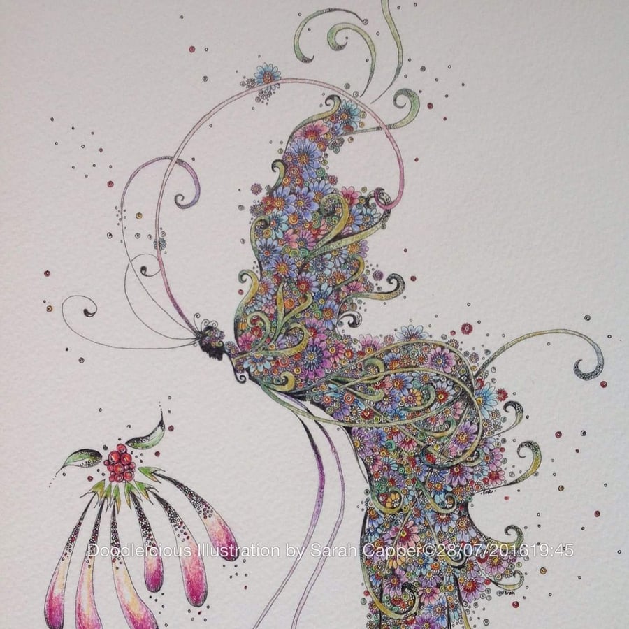 Madame Butterfly as a greeting card