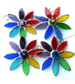 Rainbow Daisy Suncatcher Stained Glass Flower Dichroic Nugget - Image 6