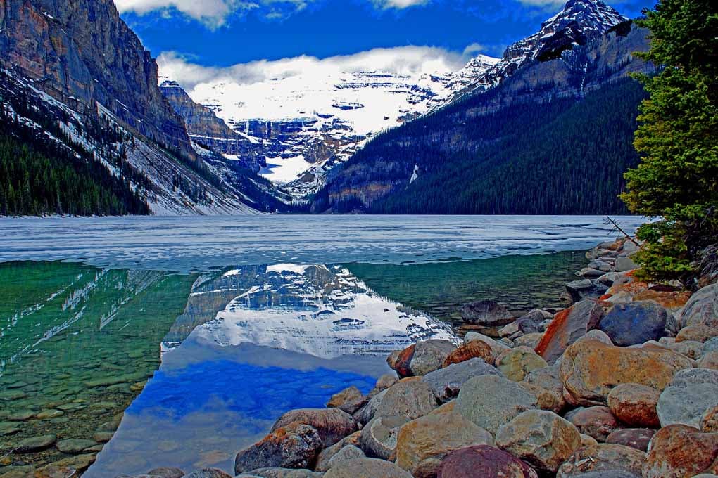 Lake Louise Victoria Glacier Banff Canada Photograph Print