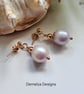 Designer 12mm Edison Freshwater Culture Pearl Rose Gold Vermeil Stud Earrings - Image 4