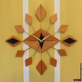 DIAMOND Mid Century Modern Style Wall Clock