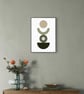Mid Century Modern Geometric Print, Abstract Neutral Wall Art, Boho wallart
