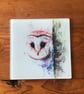 Barn Owl Glass Trivet, Owl Pot Stand, Table Mat, Placemat, Hot Plate Table Prote - Image 1