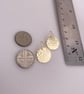 Hammered 9ct Gold Disc Dangle Earrings - Image 6