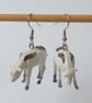 Eating Cow Earrings - Upcycled Vintage Toys - Image 4