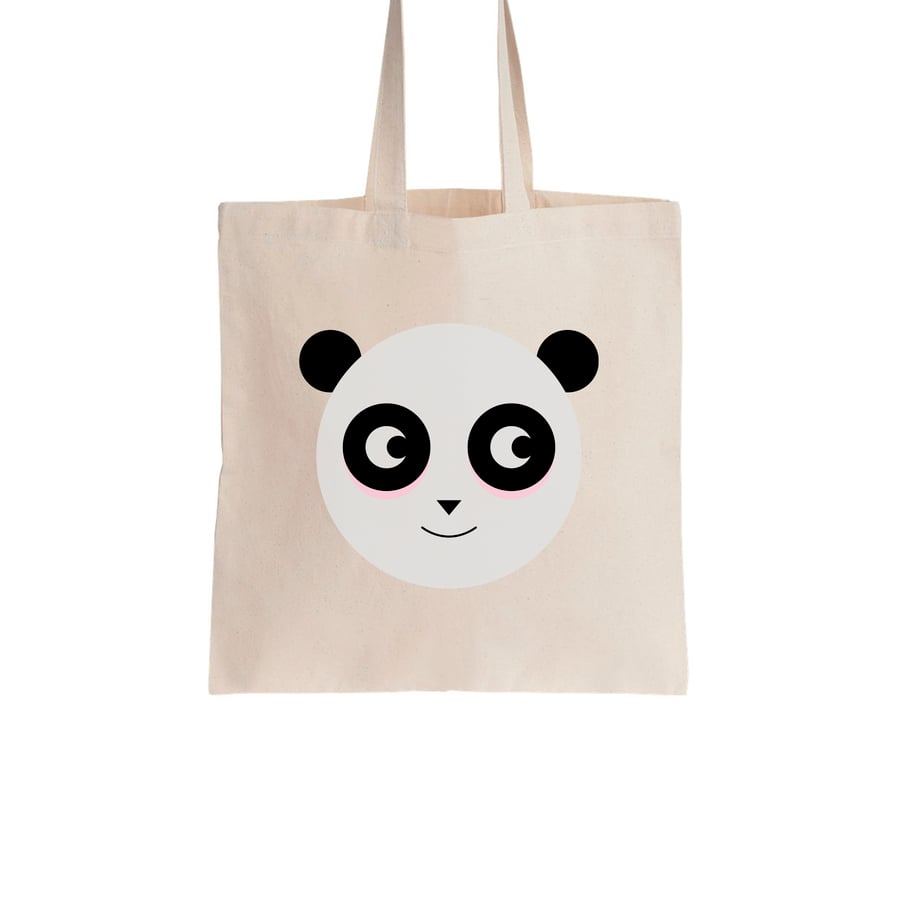 Panda Cotton Tote bag, Material shopping bag, Market bag, Beach bag