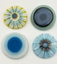 Fused Glass Blue and White Flower Brooch - Image 9
