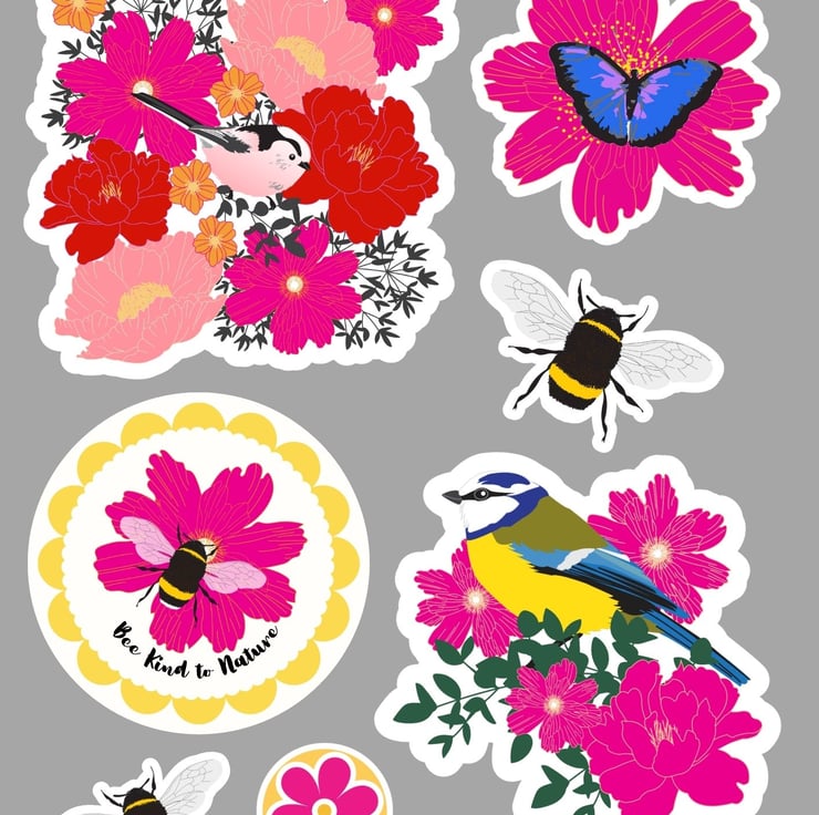 Nature Lover Printable Sticker Sheet PDF Digita... - Folksy