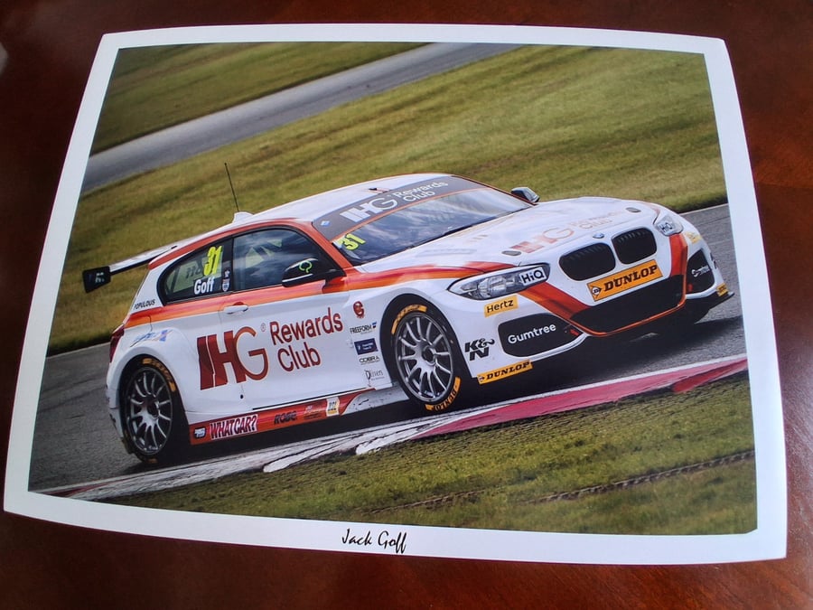 Jack Goff Motor Racing photo 16 x 12