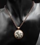 Dalmation jasper and copper handmade gemstone pendant necklace, Pisces jewelry - Image 3