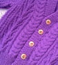 Unisex Cable and Arrow Patterned V Neck Cardigan, Custom Make, Aran Cardigan - Image 4