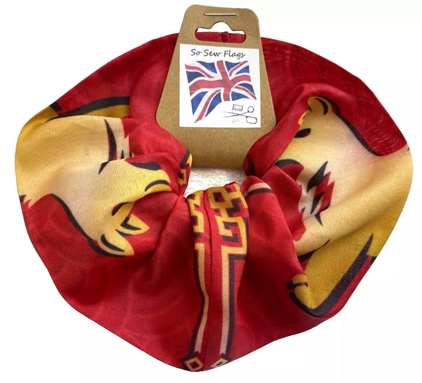 Chinese New Year Of The Dog Flag Hair Scrunchie Scrunchies Accessory Band