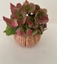 Sea urchin styled vase hand built in stoneware
