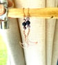 Copper moon earrings with Lapis Lazuli & Lepidolite - Image 3