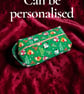 Personalised large christmas makeup bag with quote 