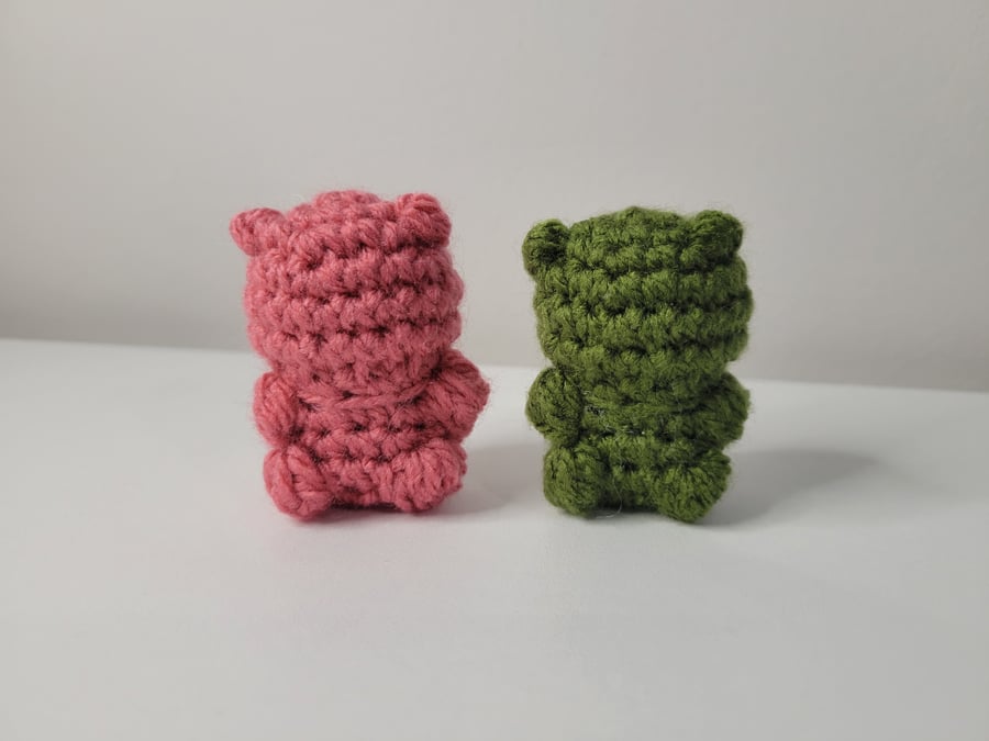 Crochet Mini Bear Keyring