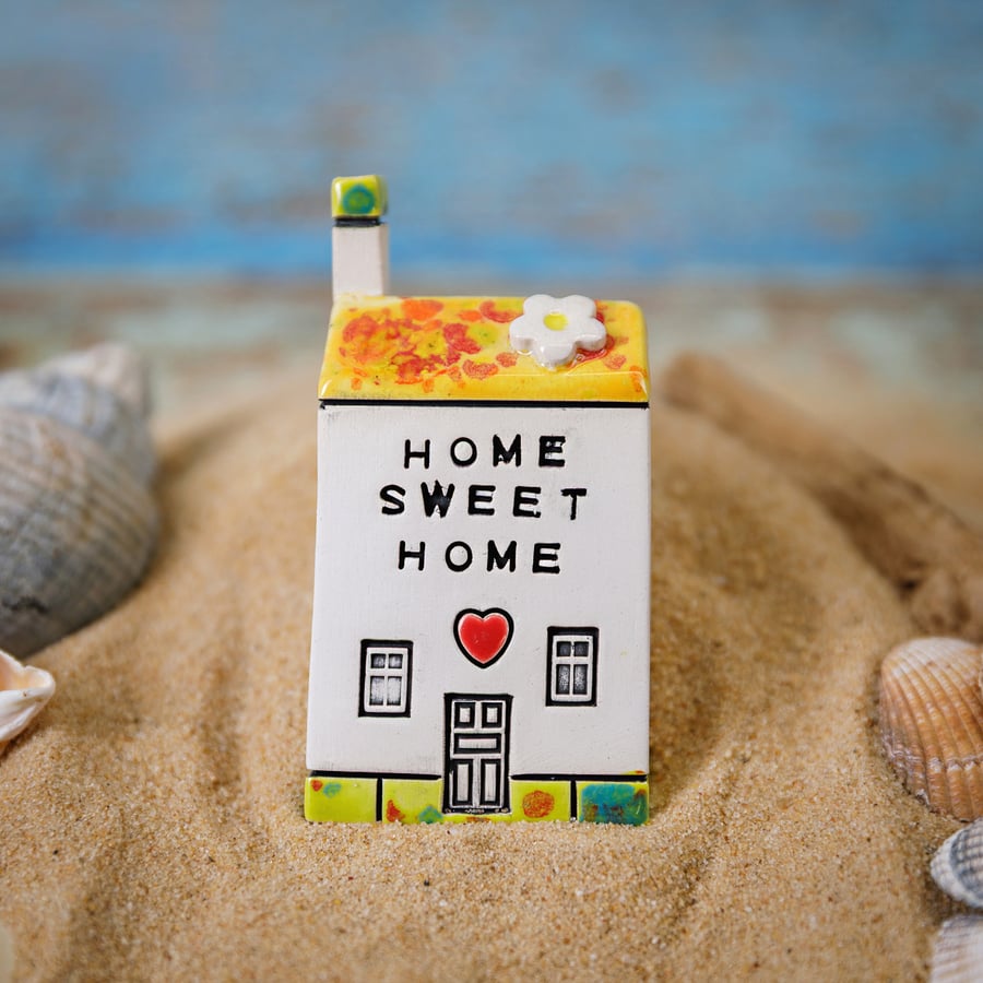 Home Sweet Home, Tiny Ceramic House , Miniature house
