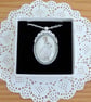 Rabbit Pendant Necklace - Silver Leaf Style - Image 4