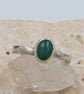 Hand Forged Sterling Silver Emerald Ring – Molten Texture - Image 8