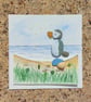 Mini Puffin Coastal Art, Handmade 3D Puffin Picture, One-of-a-Kind Seaside Gift - Image 9