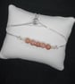 Peach moonstone slider bracelet - Image 1