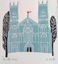 York Minster, Original Linocut, Architecture Lino Print by Giuliana Lazzerini - Image 4