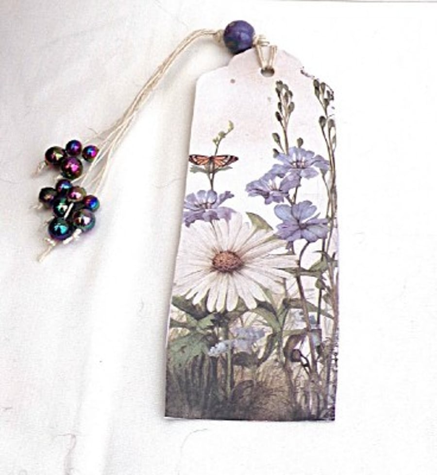 Up Cycled Card and Beaded Bookmark 3